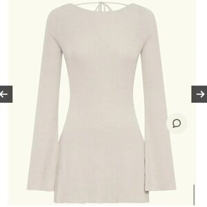 Meshki Cream Long Sleeve Dress